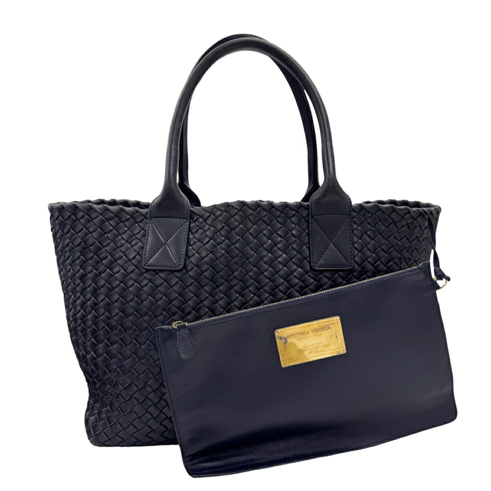 BOTTEGA VENETA Cabas Small 244776 Limited Edition of 250 Intrecciato Navy Lea...